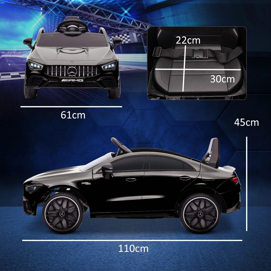 Auto elettrica per bambini telecomando LED ruote ¨C zephmum ¨C nero