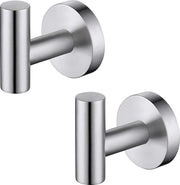 Hanger per asciugamano, support per asciugamano, ganci per abbigliamento, ganci per armadio, in acciaio inossidabile, ganci per bagno e cucina, ganci, 2 pezzi, laccati