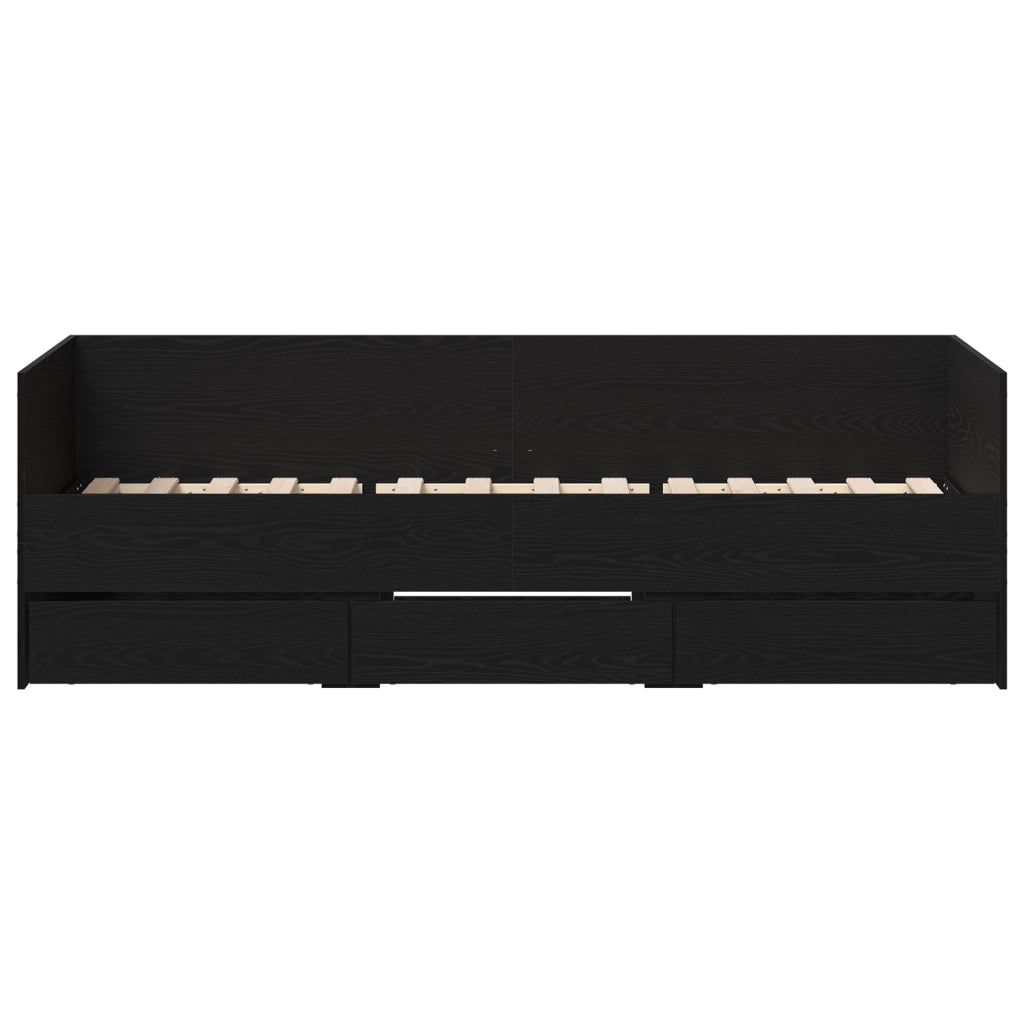 Divano letto Rovere nero Legno ingegnerizzato 90 x 190 cm