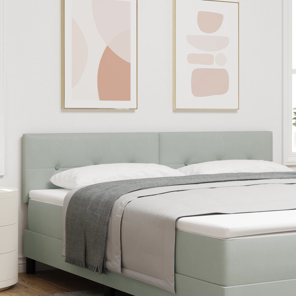 Testiera  Imbottita Grigio Chiaro 180 cm in Velluto
