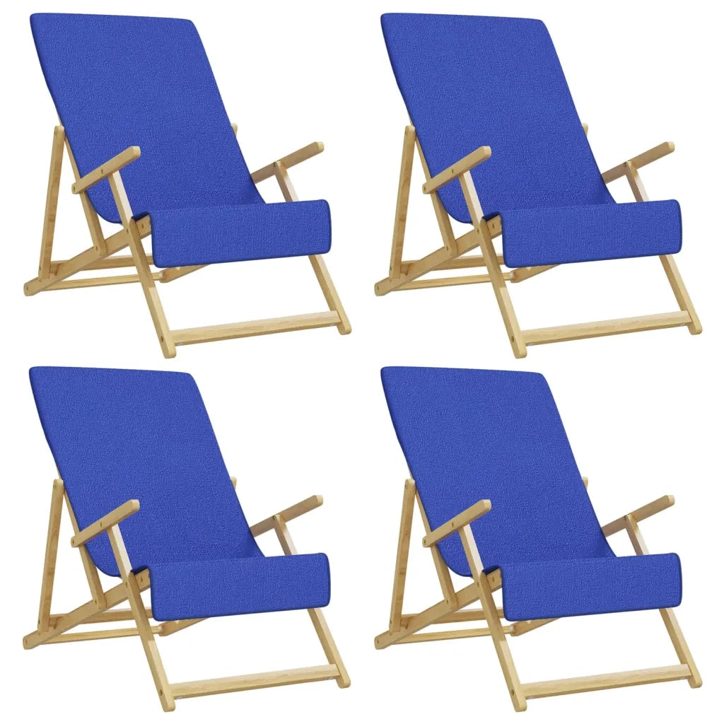 Asciugamani da Spiaggia 4 pz Blu Reale 60x135 cm Tessuto 400 GSM CFW8705295