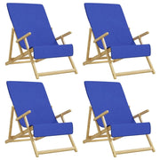 Asciugamani da Spiaggia 4 pz Blu Reale 60x135 cm Tessuto 400 GSM CFW8705295