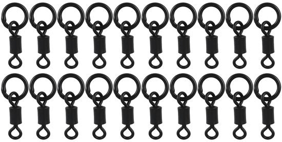 Connettore Rotativo 20 pezzi - Acciaio Inossidabile - Figura Otto Anelli - Pescato al Carpo - Pescato in Acque Profonde - Dimensioni 16x5,7x2,5 mm - Connessione per Pesci