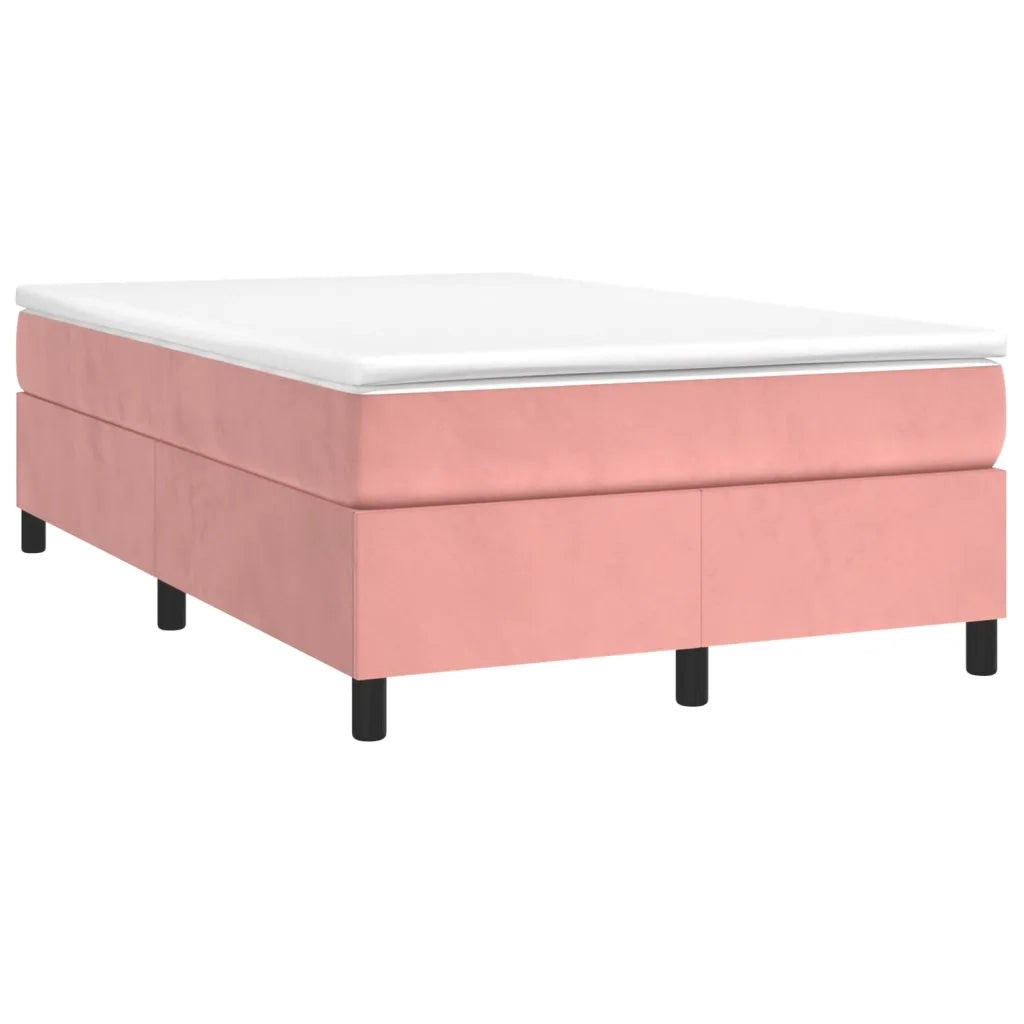 Giroletto a Molle con Materasso Rosa 120x190 cm in Velluto 3269708