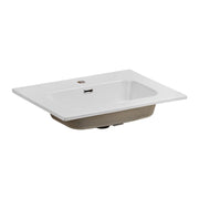 Lavabo da incasso ESSEN 60 cm ceramica bianco lucido design rettangolare