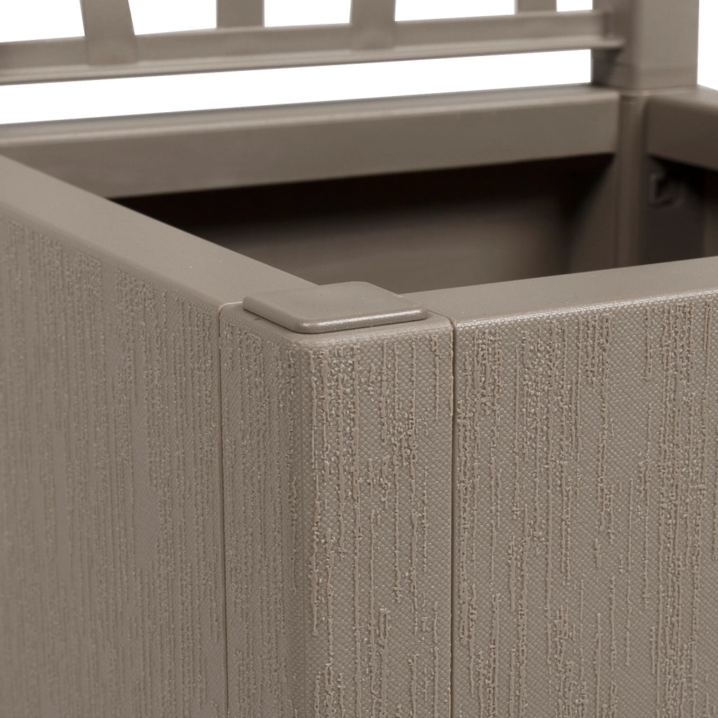 Fioriera da Giardino con Trellis Marrone Chiaro 36x36x140 cm in PP