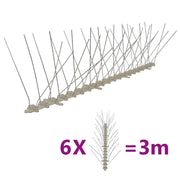 Set Dissuasori per Uccelli e Piccioni 6 pz 4 File 3 m cod mxl 55388