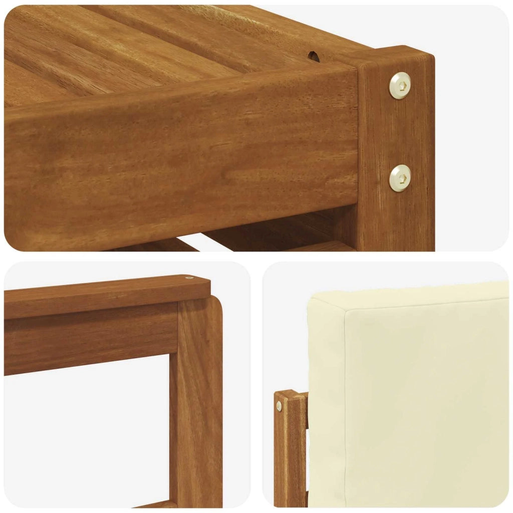 Set divano sezionale con cuscino 7 pcs Naturale e Crema 3374915