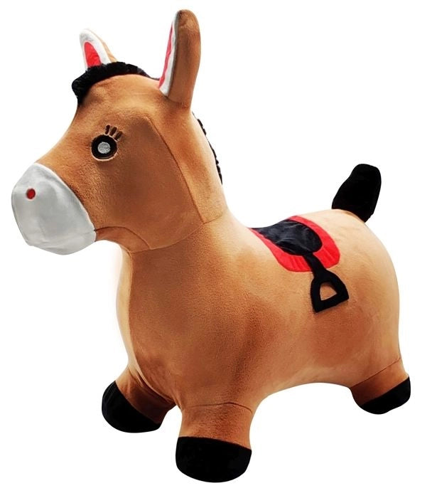 LEXIBOOK Pony gonfiabile da salto in peluche