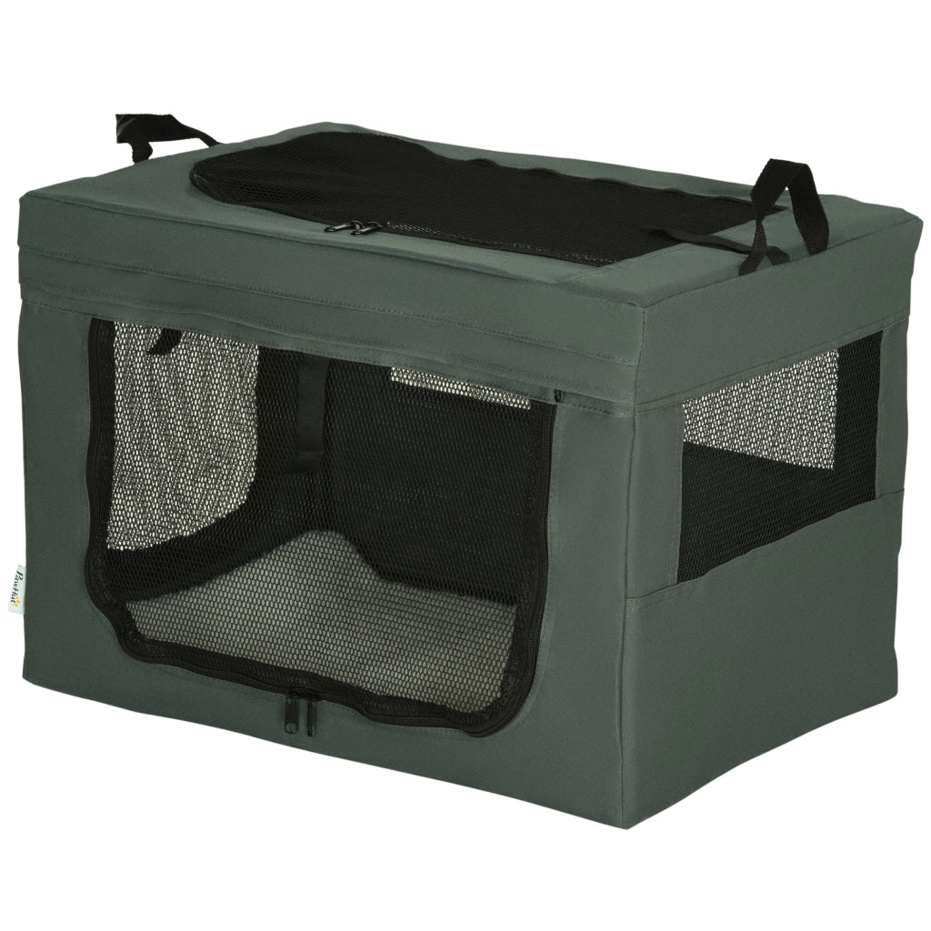 Trasportino per Cani e Gatti con Cuscino ¨C zephmum ¨C Grigio 60x42x42 cm