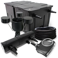 Set laghetto: Filtro bio 60000l con Pompa SuperEco, Tubo 25m e Chiarificatore UVC 18W Stagno