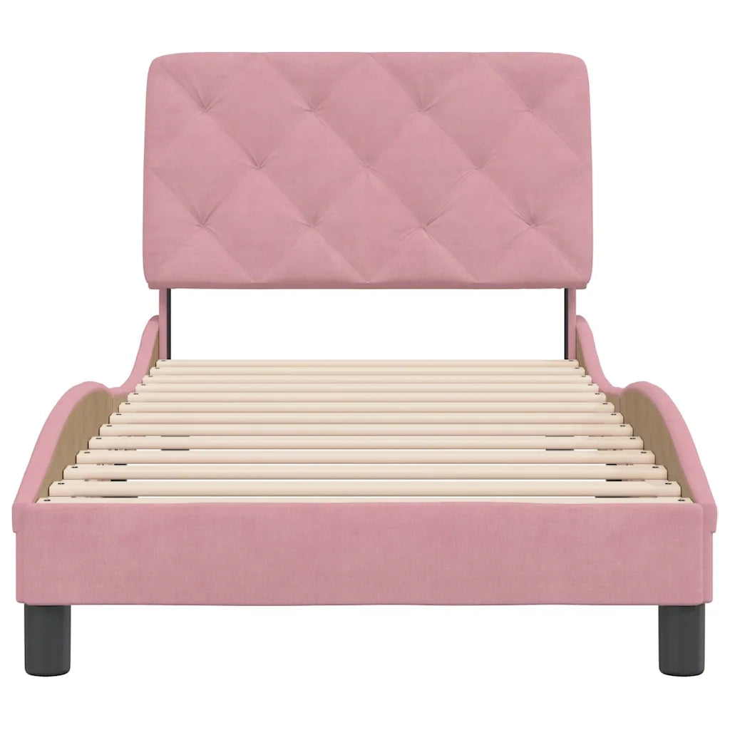 Giroletto senza Materasso Rosa 80x200 cm in Velluto 3207892