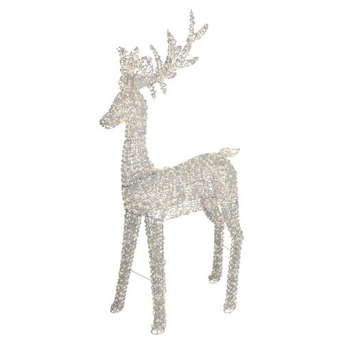 Decorazione luminosa natale amicasa 9493912 renna silver