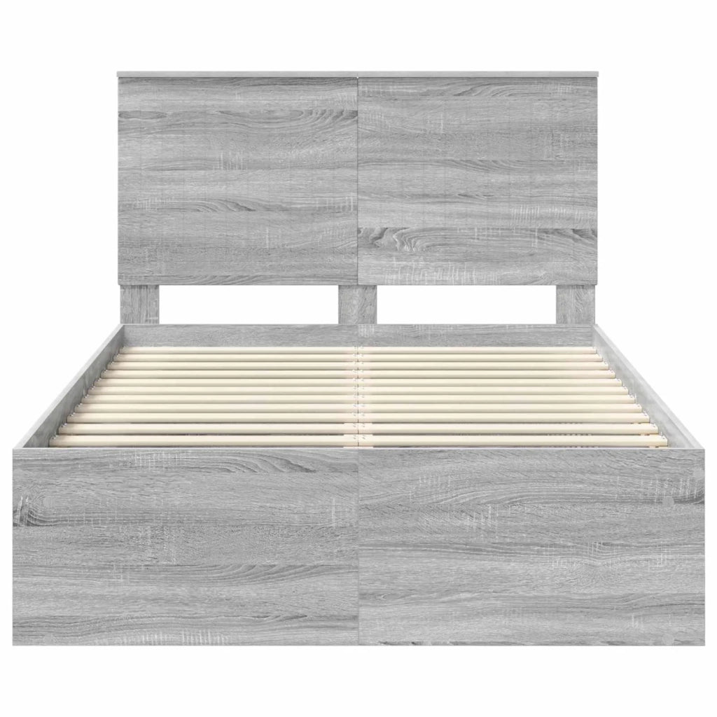 Struttura del letto Grigio Sonoma 120 x 190 cm Pino massello 3411042