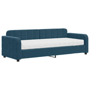 Divano letto | Sof¨¤ letto | Letto singolo con Materasso Blu 80x200 cm in Velluto