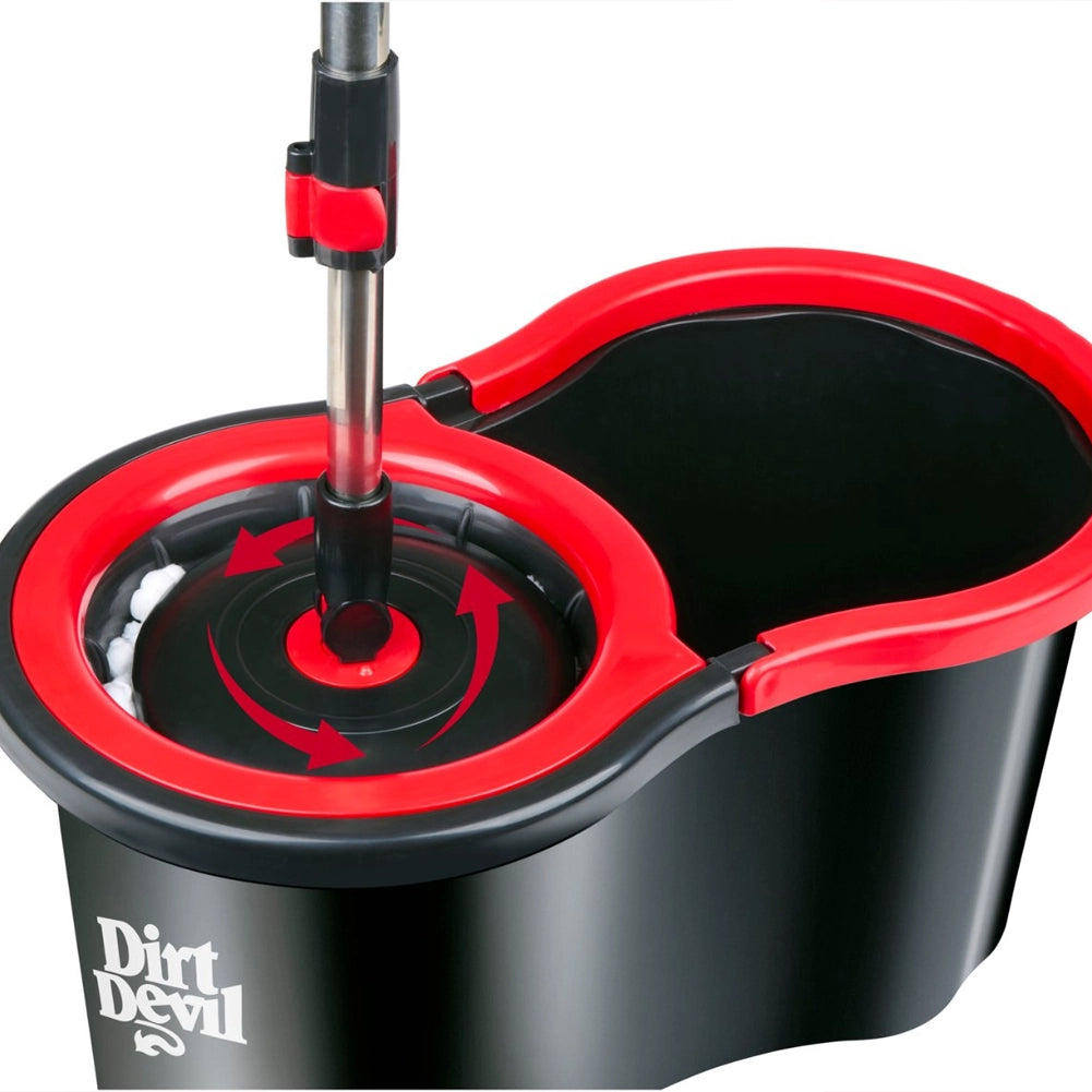 Set Mocio Rotante Dirt Devil a 360 Gradi Manico Estensibile Secchio Cestello 16L