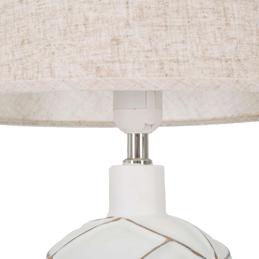 Baha, Lampada da Tavolo Necessaria 1 Lampadina, Bianco