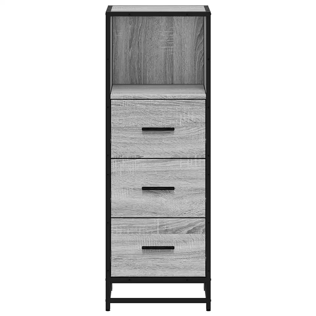 Armadietto Bagno Grigio Sonoma 35x37,5x100 cm Legno Multistrato 849252