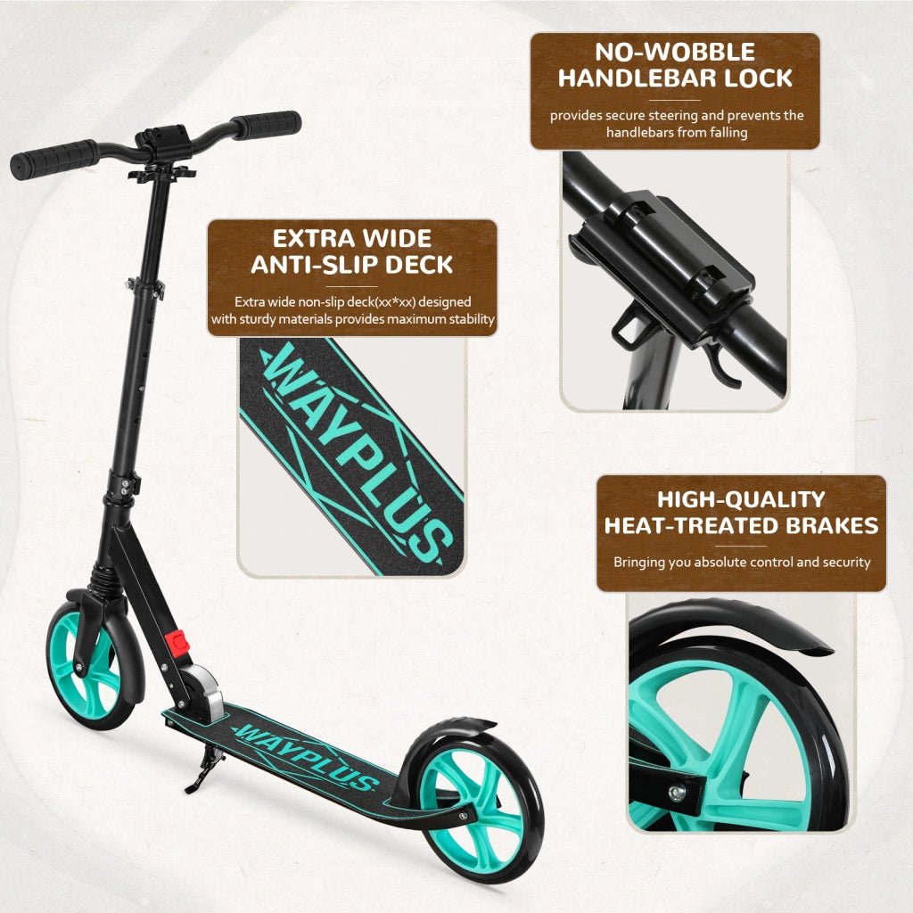 Monopattino Pieghevole ABEC9 ¨C Xylo ¨C Ruote 8' Carico 240 LBS Regolabile