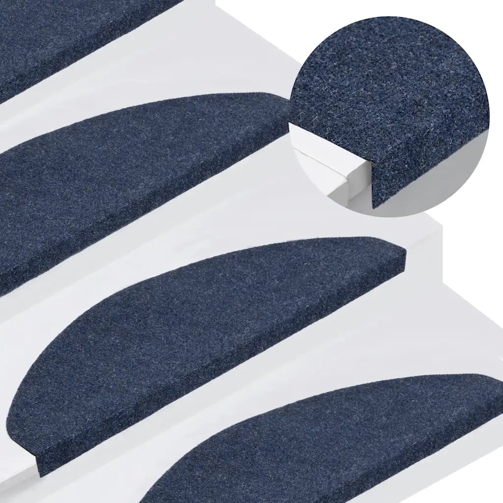 Tappetini Autoadesivi per Scale 30 pz Blu 65x22,5x3,5 cm