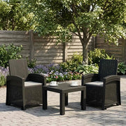 Sedia da giardino reclinabile effetto rattan 2 pcs 8012019
