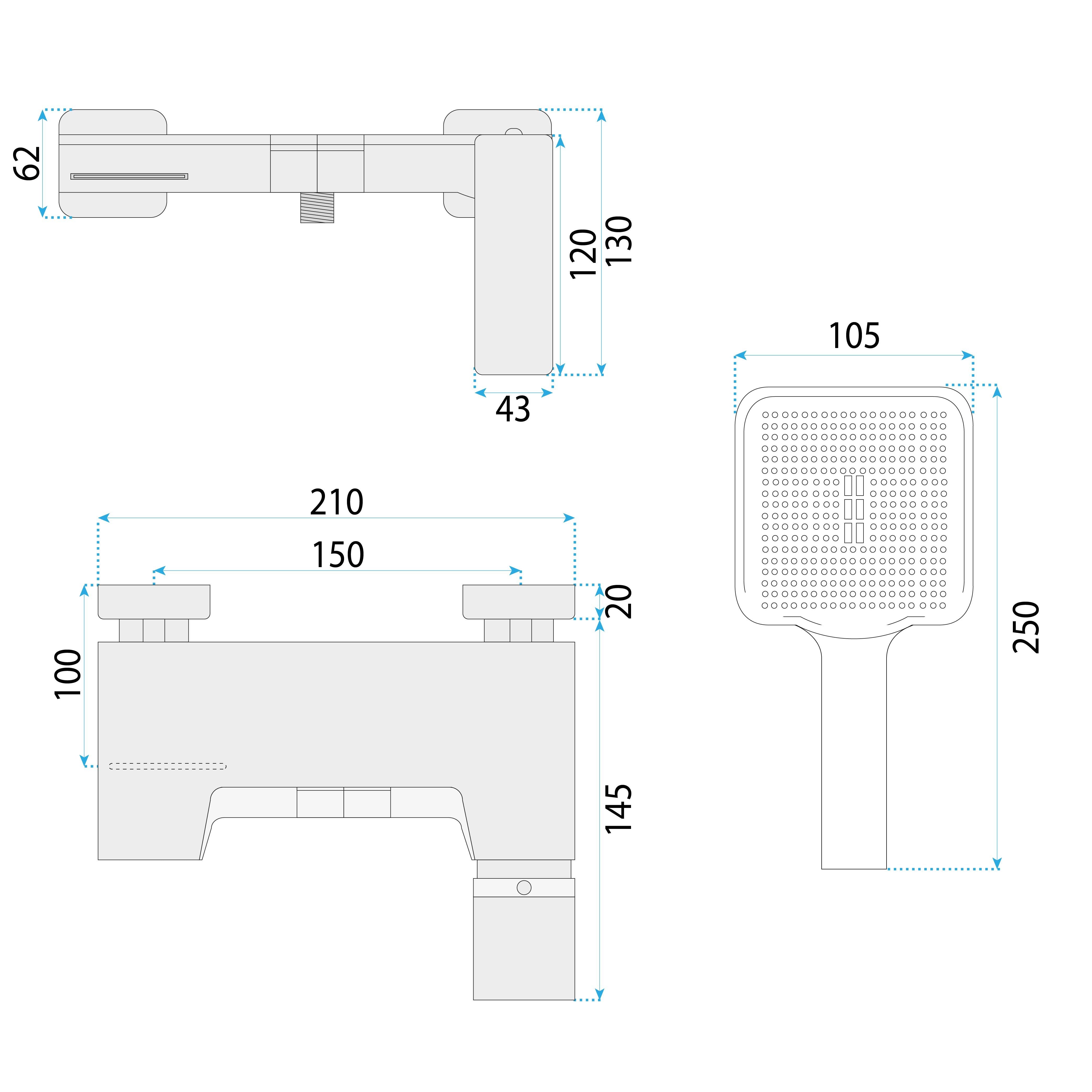 Rubinetto Da Vasca Rea Joe Brush Gold