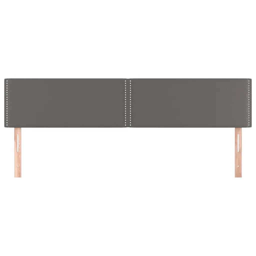 Testiera | Testata Grigio 200x5x78/88 cm in Similpelle
