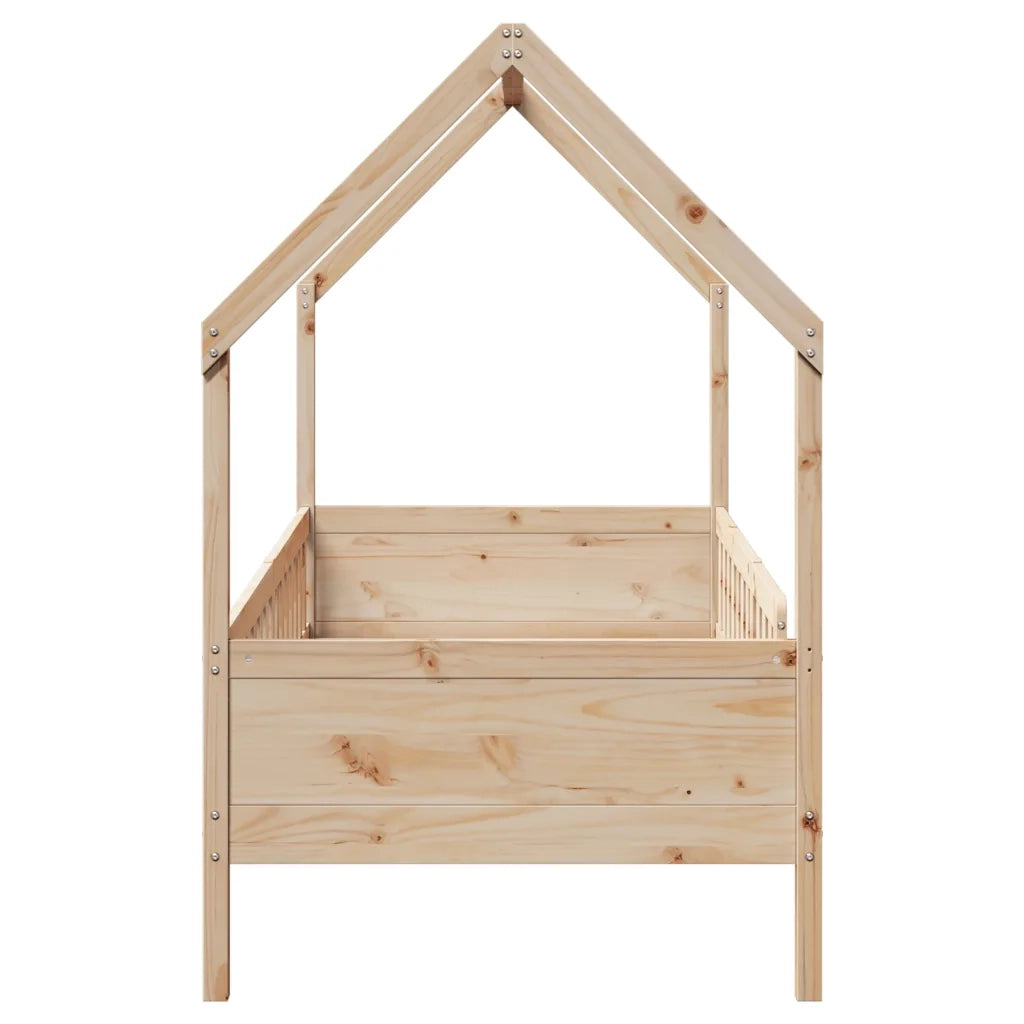 Giroletto Casetta per Bambini-Struttura Letto Bambini 80x200 cm Legno Massello di Pino 200711