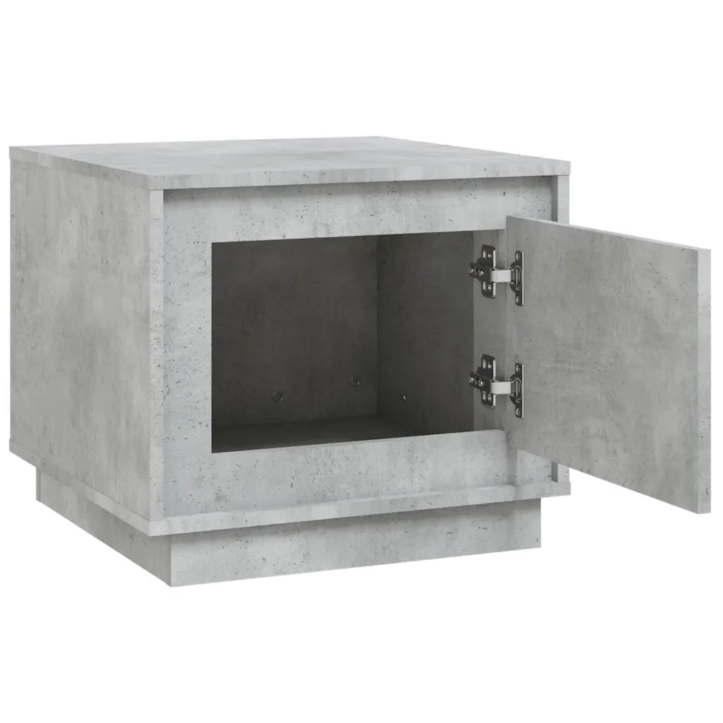 Tavolino da Salotto-Tavolino da soggiorno-Tavolo Grigio Cemento 51x50x44cm Legno Multistrato