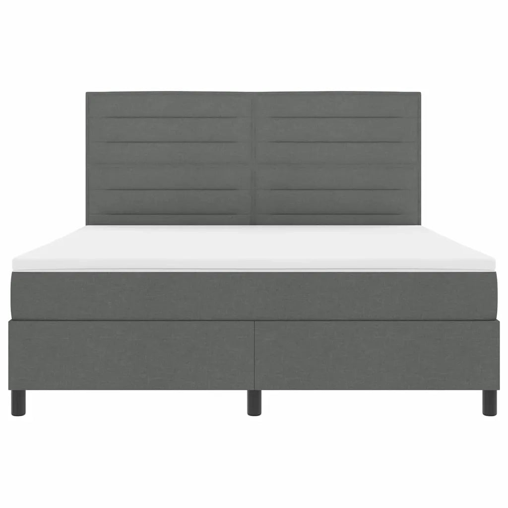 Letto a molle con materasso Grigio scuro 180 x 200 cm Tessuto 3339330