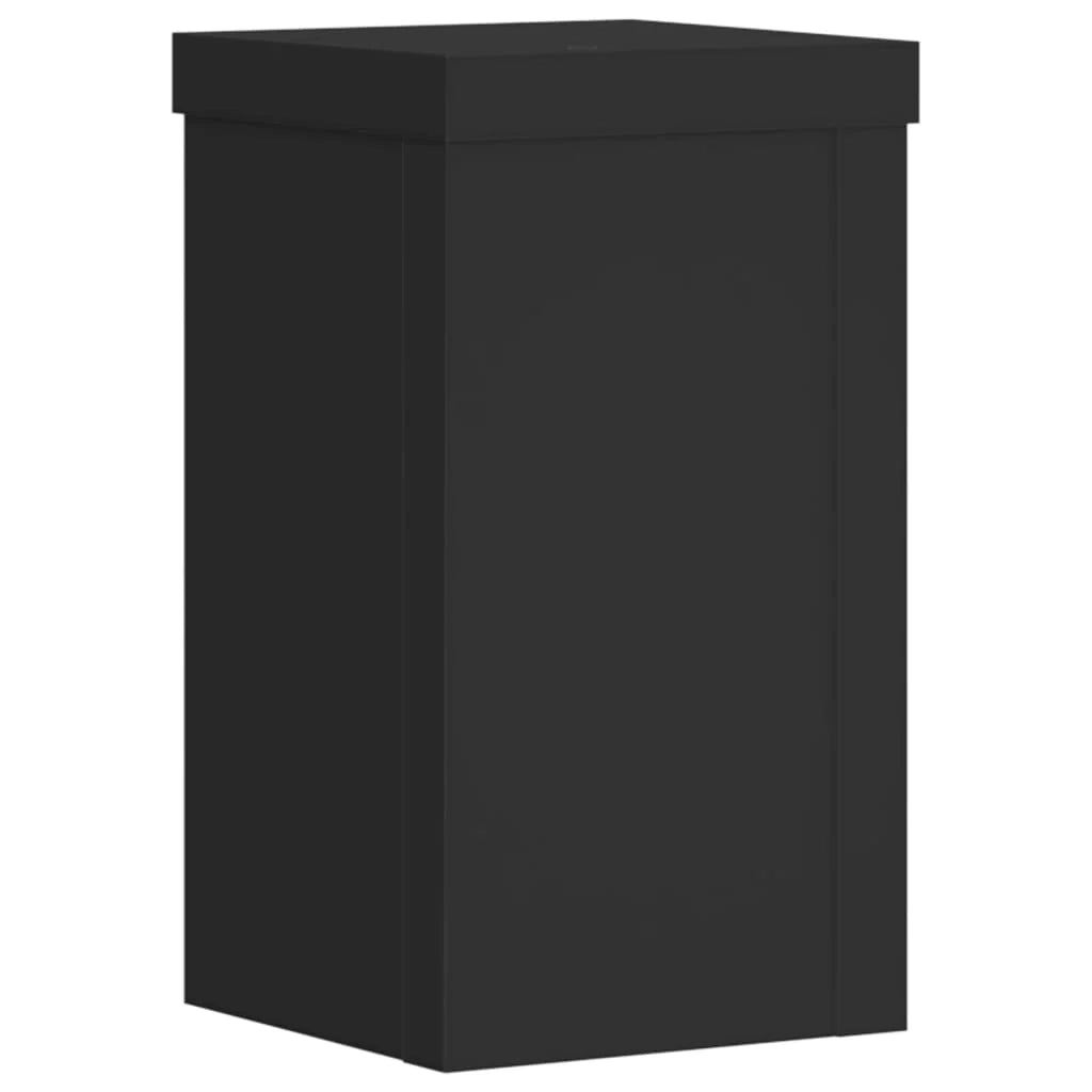 Portavasi mobili per fiori set da 2 10 x 10 x 18 cm legno ingegnerizzato nero 02_0045262