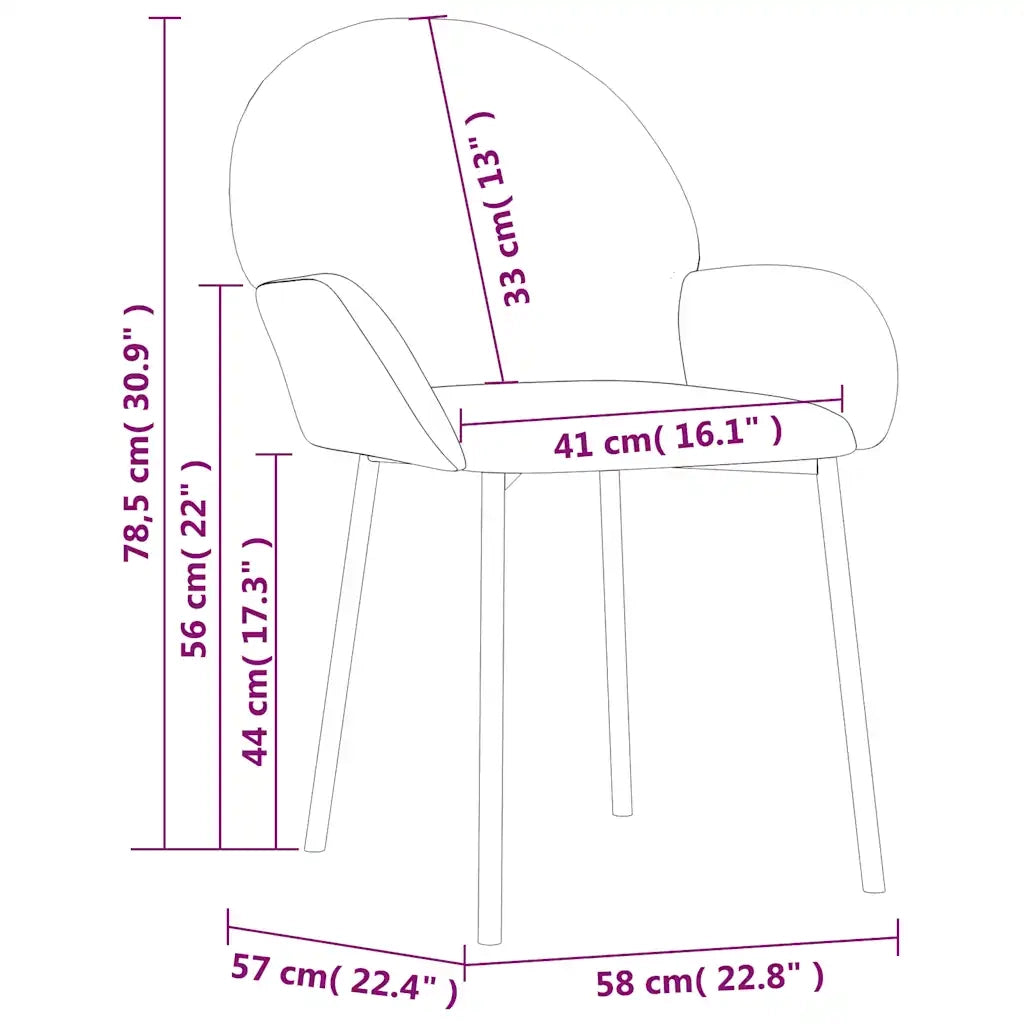 Sedie da Pranzo 2 pz Blu in Velluto cod mxl 10156