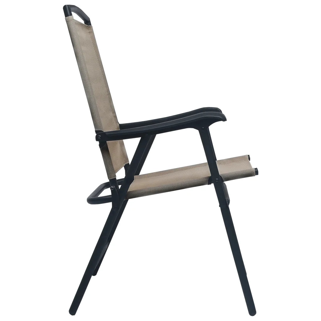 Sedie da Giardino Pieghevoli 2 pz in Textilene Grigio Talpa 47925