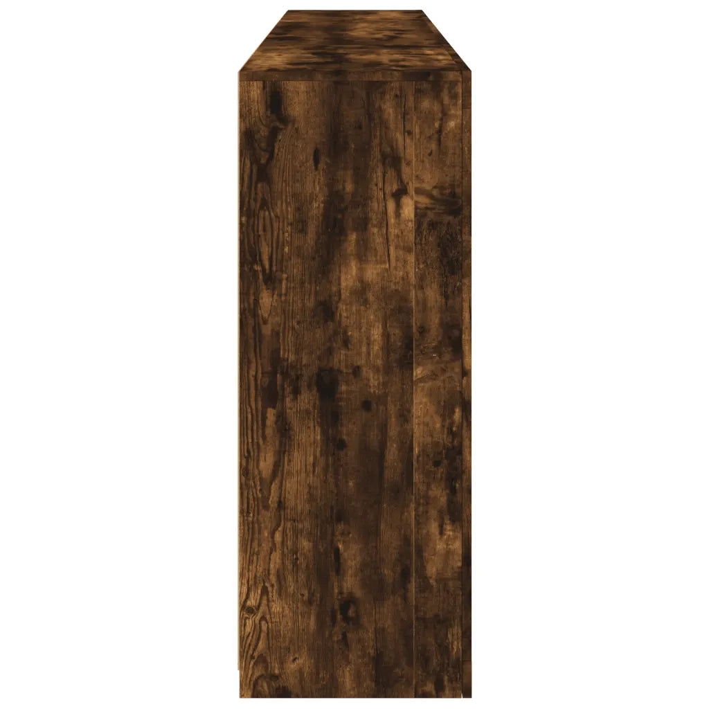 Credenza con Luci LED Rovere Fumo 202x37x100 cm 3209188