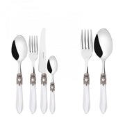 OXFORD Ghiera Argento Anticato, Posate Set 50 pz, Scatola