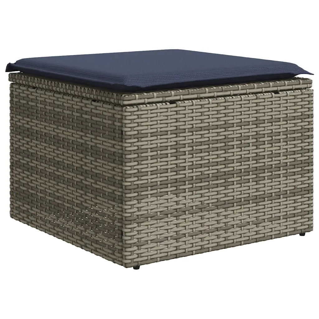 Set Divani da Giardino 6 pz con Cuscini Grigio in Polyrattan 3227608