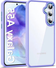 Custodia Premium per Samsung Galaxy A55 5G - Translucido Viola - Resistente al Colpo - Antiriflesso - Sostenibile