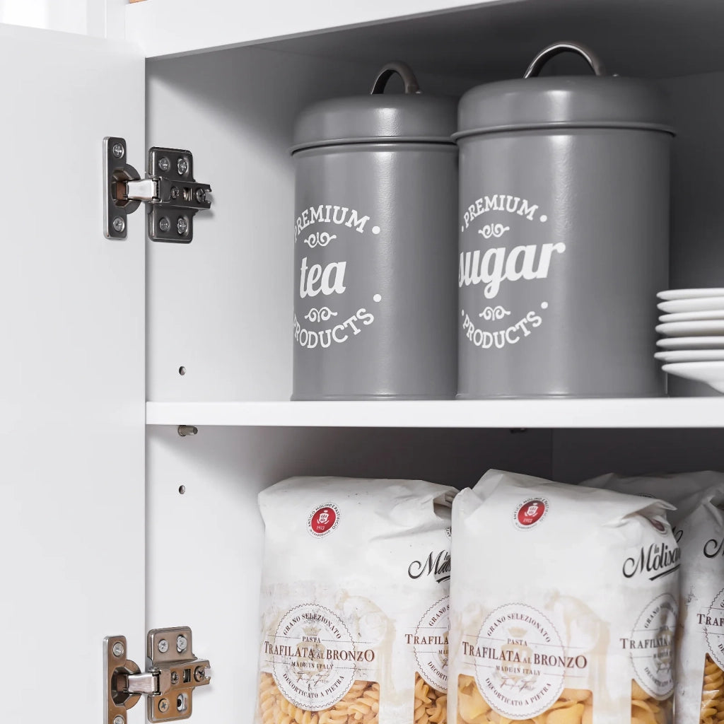 Carrello cucina con 2 cassetti e 2 ante Carrello multiuso Bianco 72x40x84cm FKW123-WN