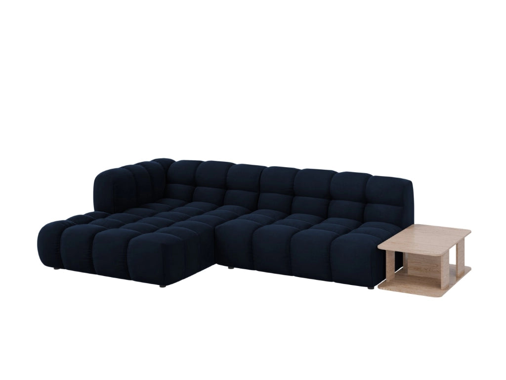 Cosmopolitan Design - Divano angolare modulare sinistro "Sky" 4 posti in velluto blu reale 