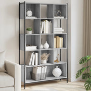 Libreria-Scaffale per Libri-Mobile di Stoccaggio Grigio Sonoma 102x28x172 cm in Legno Multistrato