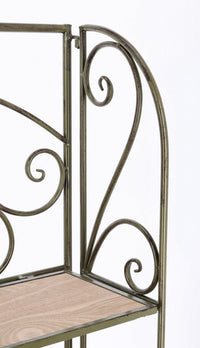 Scaffale 3 Ripiani 60x28x127 cm in Acciaio Guenda Verde Scuro