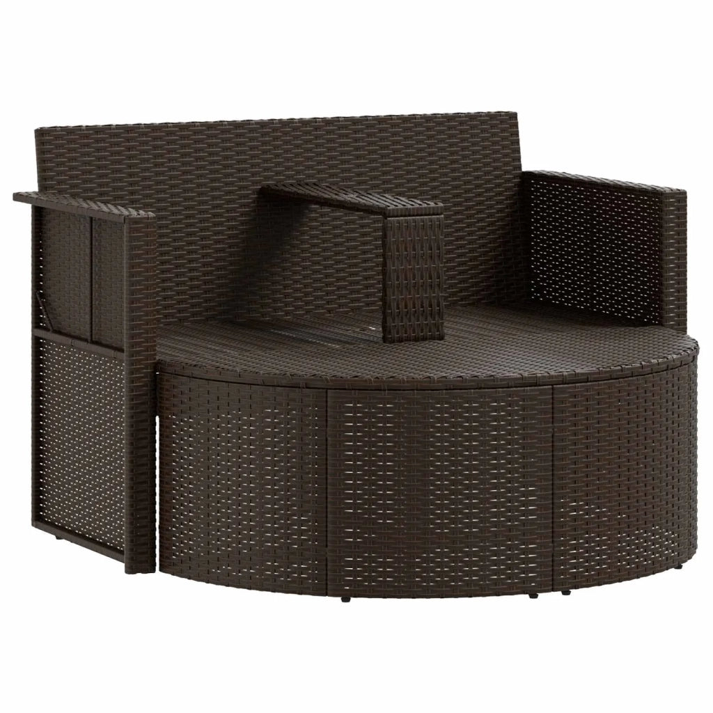 Divano da giardino Marrone e Rosso 168 x 168 x 180 cm 42025902