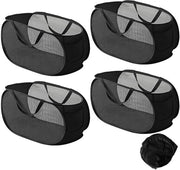 Wascuccia 4 celle - Opriportata - Poliestere - Wascuccia con coperchio - Wascapace - Leggera - 36 x 36 x 58 cm - Wascassetto