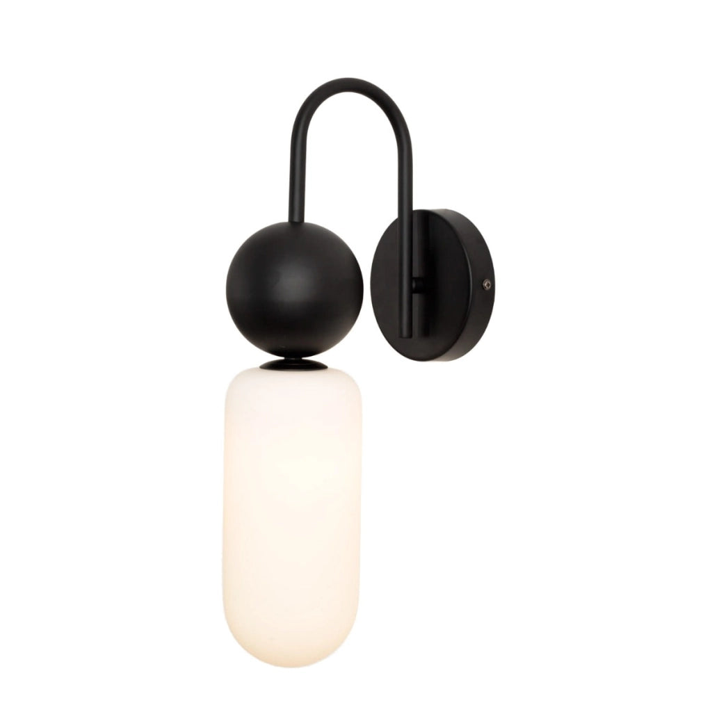 Applique Roma nera con diffusore ovale 1xG9 12W Maxlight