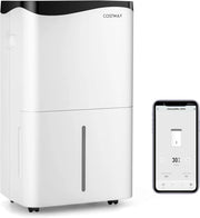 Deumidificatore Casa 50 L/24H 60 ㎡, Deumidificatore Ambiente con 4 Modalità e 2 Velocità, Pannello Touch o Controllo Wifi, Timer 24 H, Protezione Straripamento e Tubo di Scarico
