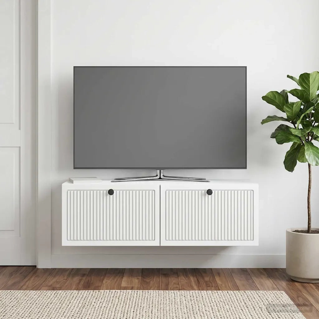 Mobile Porta TV da Muro Bianco 98 x 31 x 30 cm 898045