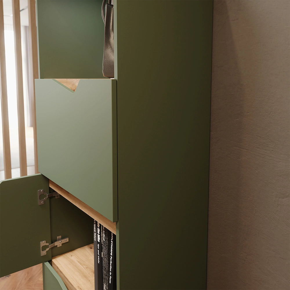 Vicco Credenza Verde/Artigianale 60 x 169.5 cm con 4 scomparti