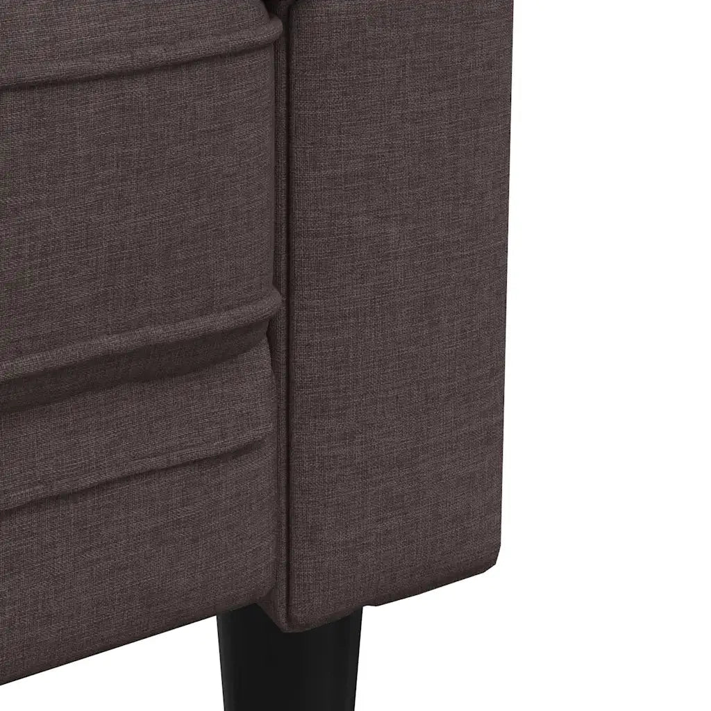 Divano Sedia-Poltrona Chesterfield Marrone Scuro in Tessuto