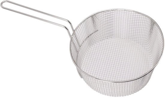 Frittoia con Sifone Robusto - Sifone per Padella Frittrice - Sifone Fritto - Rond - Acciaio Inossidabile - 23 cm