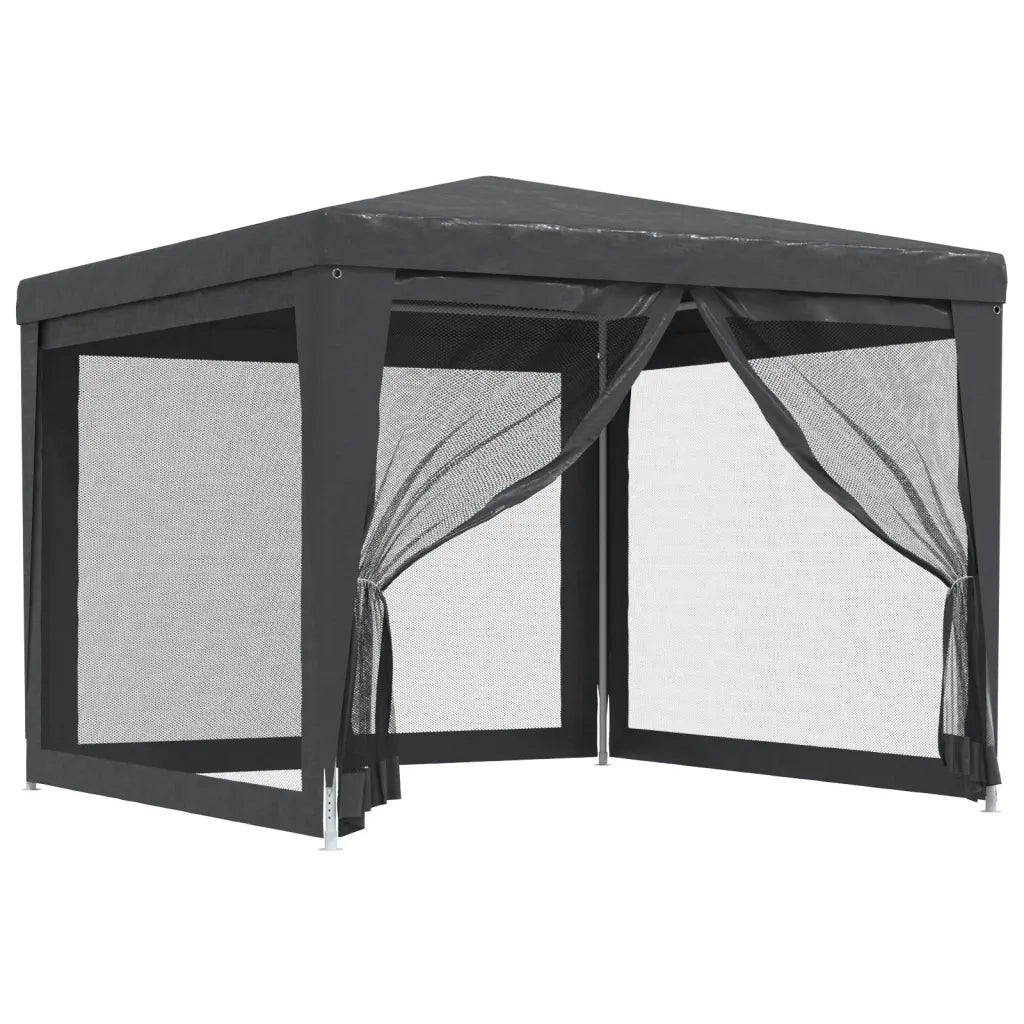 Tenda per Feste con 4 Pareti in Rete-Tenda da campeggio Antracite 3x3 m in HDPE